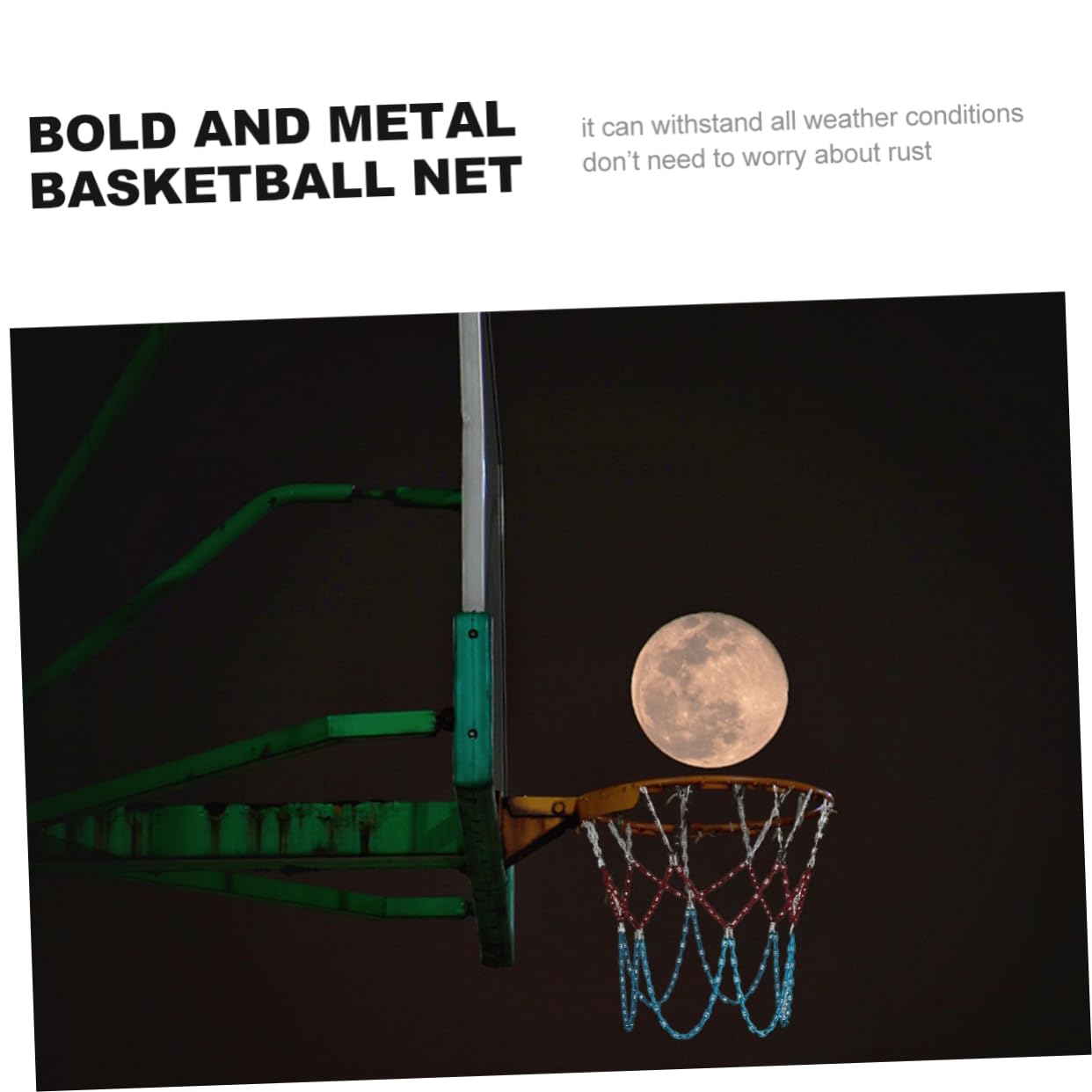 Mikikit Strong 3 Galvanized Manganese Steel Chain Basketball Net Basketball Hoop Net