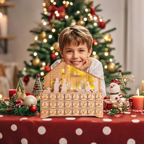 Calendrier de l'Avent crèche à offrir pour fête chrétienne