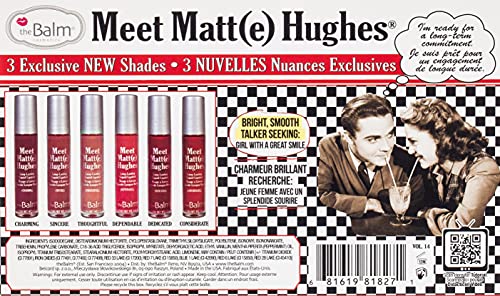 Thebalm Meet Matt(E) Hughes Vol 14 Mini Long-Lasting Liquid Lipsticks, 6 Count #TOP1