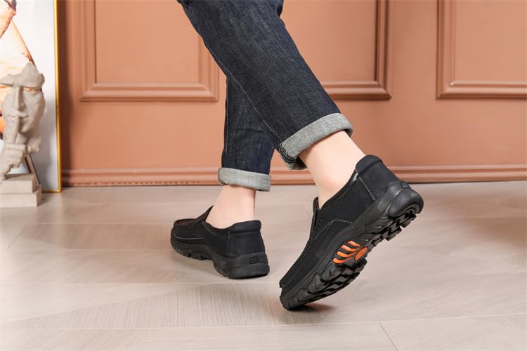 Men's Large-Sized Leather Shoes - Business Casual Round-Toe Dress Shoes for Daily Wear4