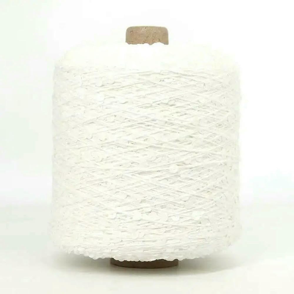 500 g bawełniana przędza cekinowa 6 mm 3 mm cekinowa przędza dziewiarska, luksusowa miękka lina brokatowa, materiał DIY