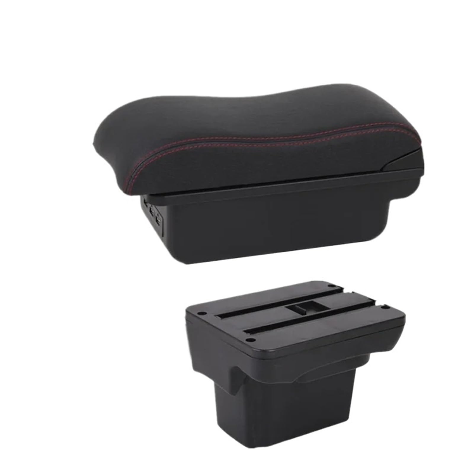 Ggwqoops Car Armrests For Chevrolet For Holden For Cruze 2009-2015 Car Armrest Box Storage Retrofit Accessories Armrest Box(B2 red line 3USB)