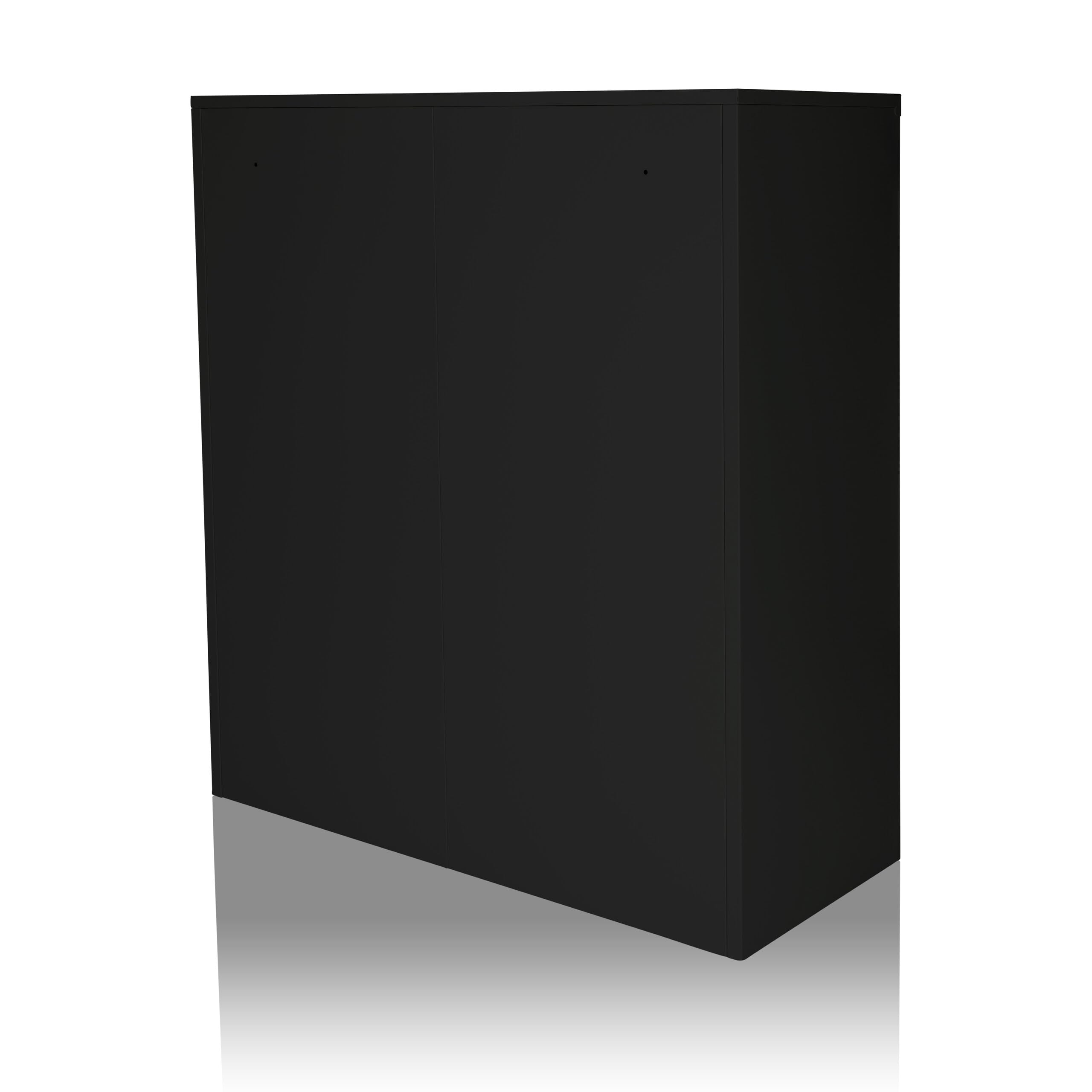 HJH Office Armadio Color AS 105 Nero Armadio Metallico Multiuso, Armadio da Ufficio con Serratura, 743034