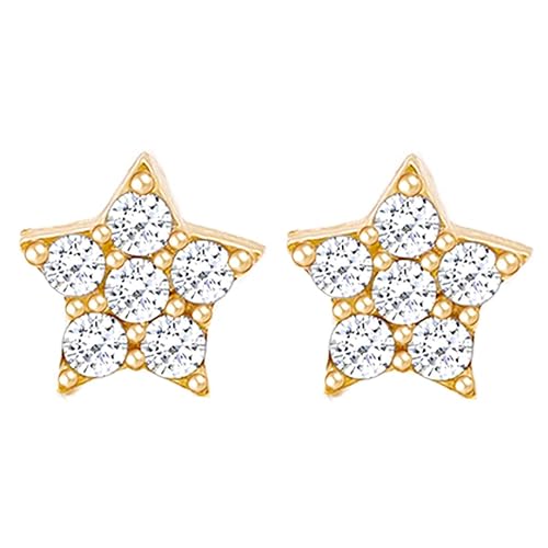 GIVA 925 Sterling Silver 18k Gold Plated Anushka Sharma Golden Star Constellation Studs | Earrings to Gift Women & Girls | With Certificate of Authenticity and 925 Stamp