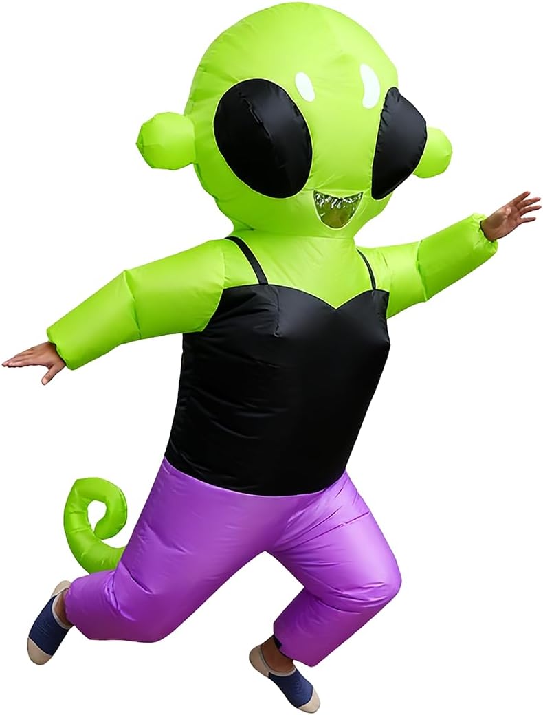 Inflatable Alien Costume Adult Blow up Alien Costumes Full Body Suit Fancy Dress for Adults Halloween Christmas