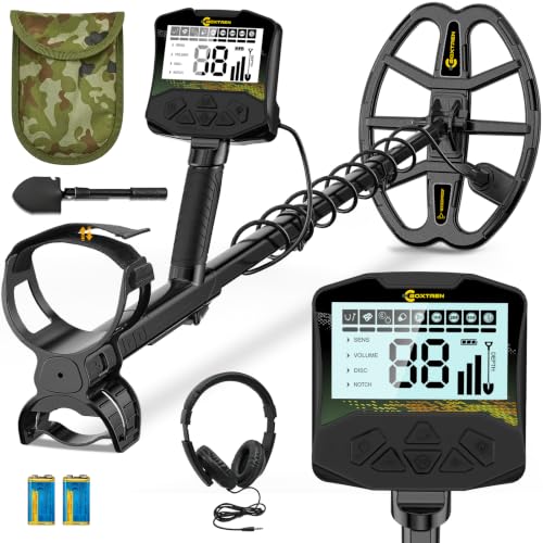 Metal Detector, Professional Metal Detector for Adults With High Accuracy 12.8' IP68 Waterproof Search Coil, Advanced DSP Chip, All Metal & Disc Modes for Beach&Outdoor Treasure Hunting, Gifts for Men