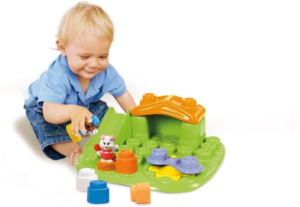 Clementoni - 14829 - Soft Clemmy - Tavolo Parco Giochi - mattoncini morbidi lavabili, costruzioni per bambini
