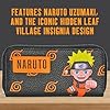Naruto Chibi Zip-Around Wallet, Hidden Leaf Village Design, Black, One Size - Image 3