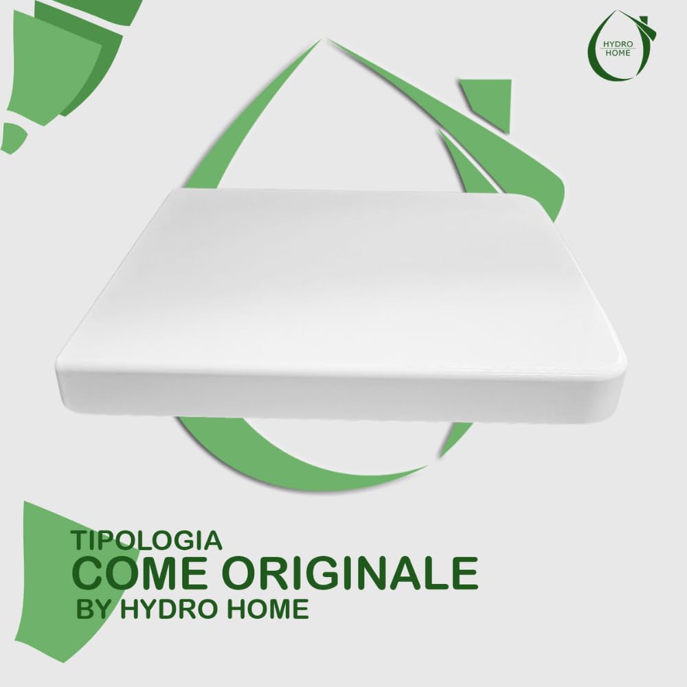 Copriwater Sedile Wc TOUCH 2 E TOUCH 3 DISEGNO CERAMICA Come Originale, In Plastica Termoindurente Avvolgente,Colore Bianco MADE IN ITALY