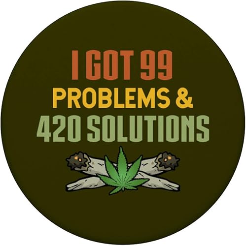 Miniatura 3 de I Got 99 Problems and 420 Solutions - Agarre y soporte para teléfonos y tabletas, Negro