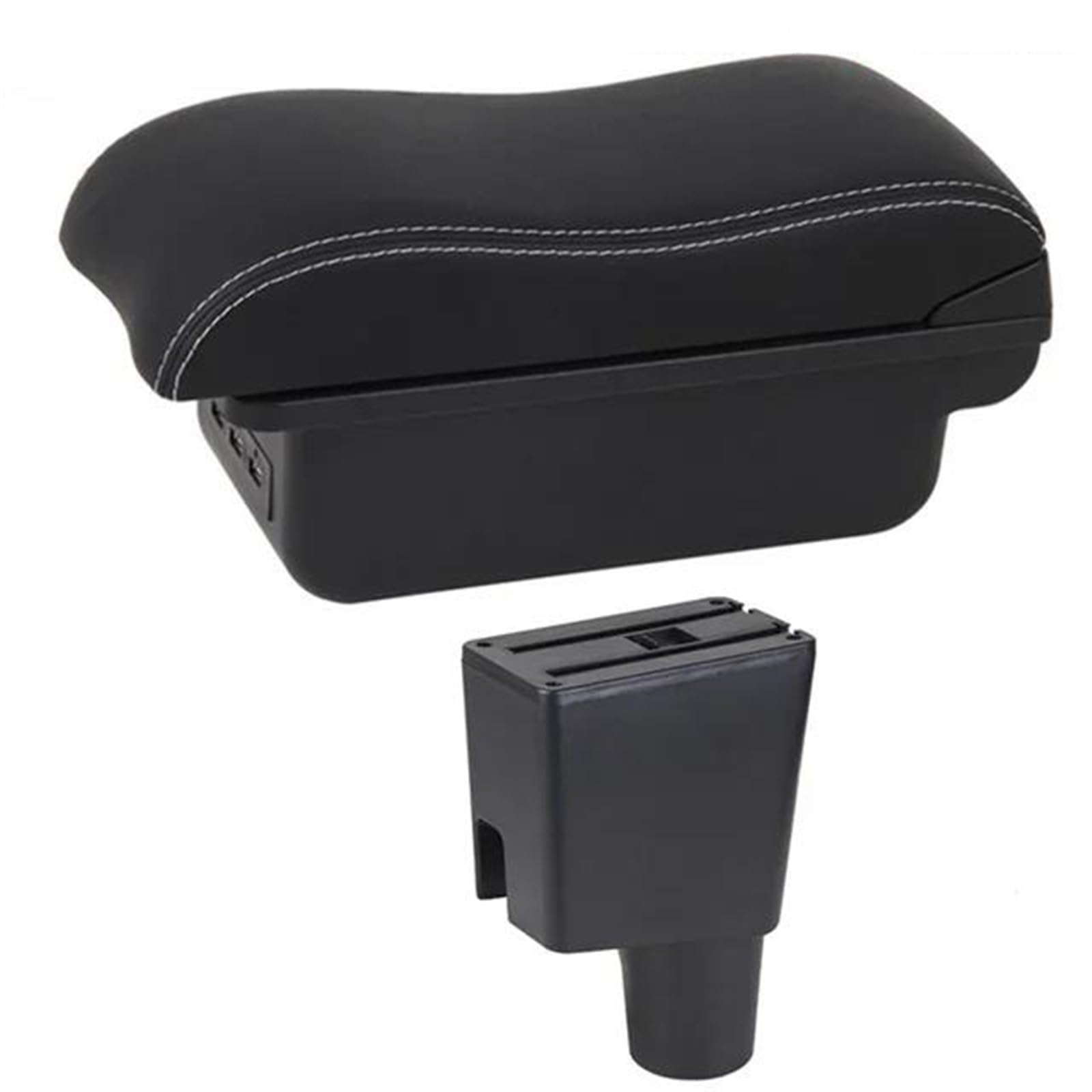 Dtsgcx C2 White Line Car Armrest Box Modification Leather Center Console Storage Accessories For Kia For Morning For Picanto(C2 White Line)