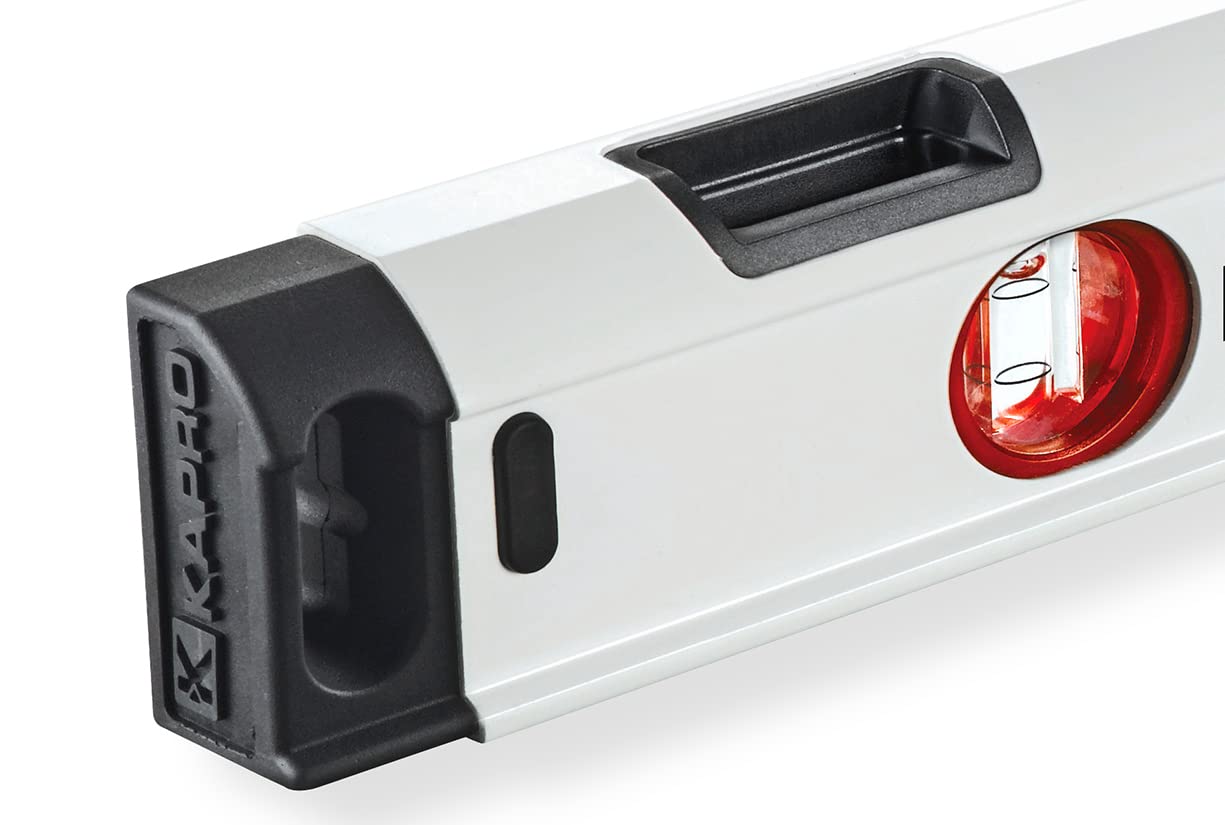 Kapro 905-41 Level Tool - Professional Bubble Level with Ultra-Durable Shockproof End Caps, Highest Accuracy and Visibility Optivision Red and Plumb Site Dual View Vial, Condor Spirit Level, 72-inch