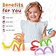 ddLUCK Fidget Toys Silikon Sensorik Stick, Sensory Spielzeug für ADHS, Anti Stress, Autismus, Stressabbau, Sensorisches Reise Kinderspielzeug Play Toy Set zur Kinder ab 3 Jahr & Erwachsene(6 Pack)