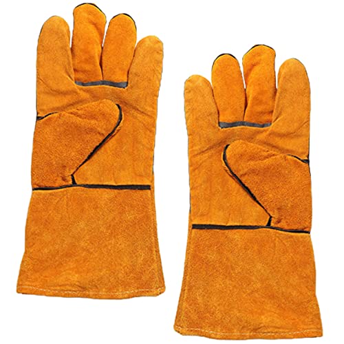 HONITANO Guantes para Barbacoa Resistentes al Calor Protección contra Quemaduras Diseño Largo Guantes de Cocina para 1 Par