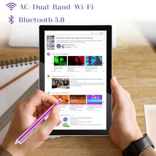 BYANDBY Tabelas de 10 polegadas, tablet Android 14 2 em 1, processador quad-core, 64 GB + 8 GB + 1 T