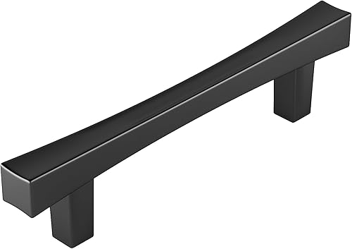 Richelieu Hardware BP722796900 Westmount Collection - Tirador rectangular de transición de centro a centro, color negro mate, para cocina, baño y