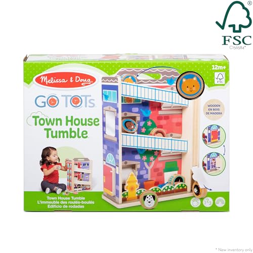 Image of Melissa & Doug GO Tots Wooden Town House Tumble with 6 Disks - FSC Certified (Pack of 2)