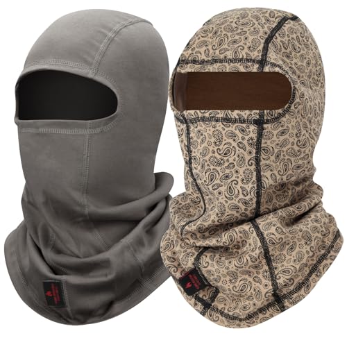 FR Balaclava Face Cover 100% Cotton Flame Proof for Oilfield Construction Industrial Work Lightweight Safety