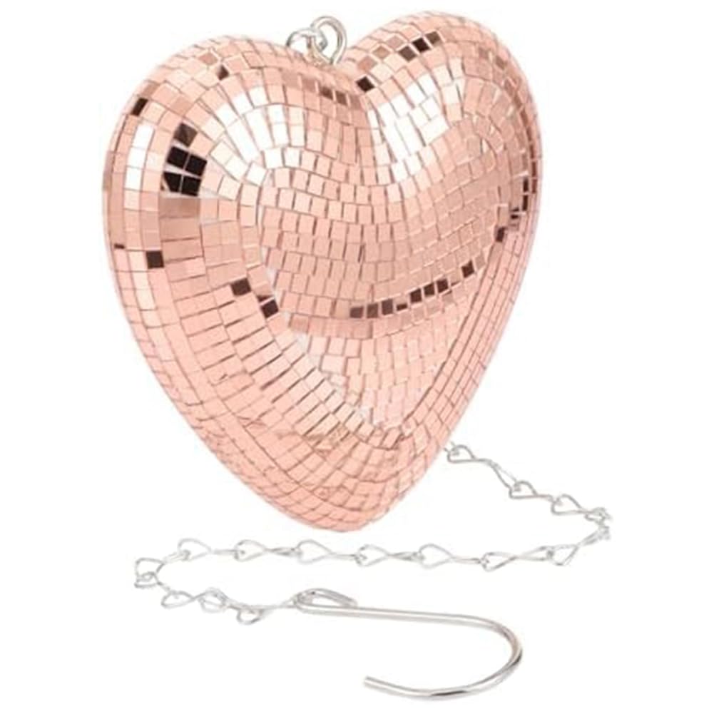 CTRLZS Disco Ball Heart Shaped Disco Balls Decoration Retro-Reflective Disco Ball for Party,Bar,KTV,Etc.Hanging Disco Decor