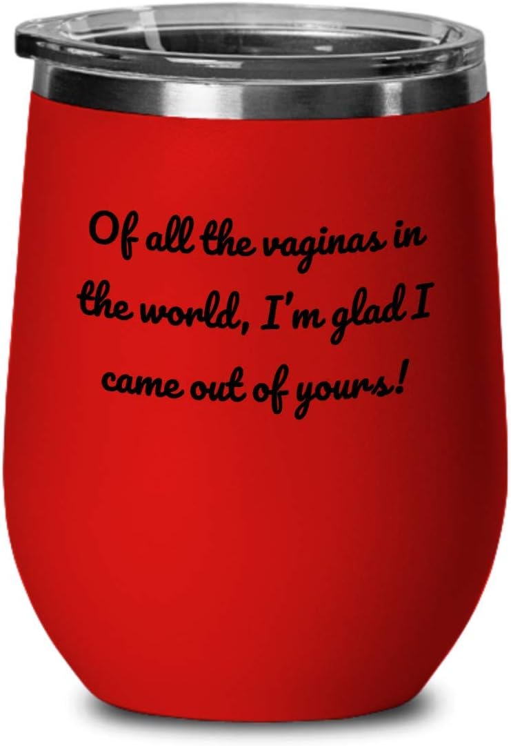 Funny Mom Gift Idea - Funny Mother Wine Tumbler - Mother's Day - Mother's Birthday - Of All The Vaginas In The World