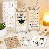 Graduation Gift Set for Women - "You Did It" Tumbler with Straw Graduation Gifts Set for Her 2026 College Graduate Gift Box for PhD Masters Degree