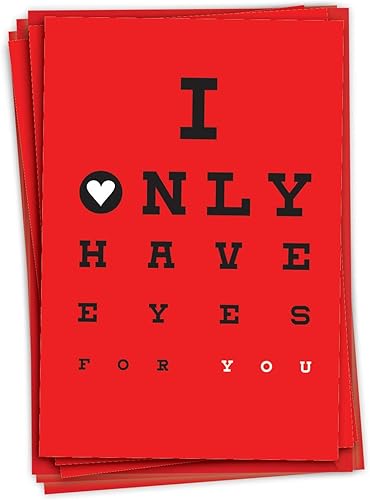 NobleWorks - Paquete de 3 tarjetas de felicitación del día de San Valentín con sobres, divertidos juegos de palabras de amor para hombres y mujeres