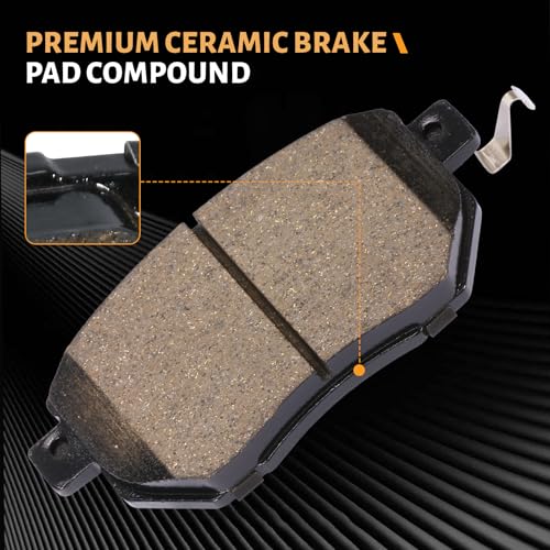 Image of D969 Front Ceramic Brake Pads Kit Fit For INFINITI FX35 2003-2005, For FX45 2003-2005, For Nissan Murano 2003-2007, For Murano 2009-2011, For Maxima 2004-2008, For Altima 2005-2006