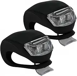 Kit Lanterna Sinalizador Bike Weemsbox Par Luz LED Sapinho Bicicleta 2 Cores Impermeável Dianteira Traseira