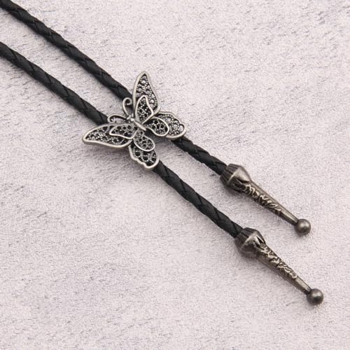 Image of GelConnie Native American Bolo Tie Rodeo Cowboy Leather Necktie Western Necklace Costume Accessories for Men,Women