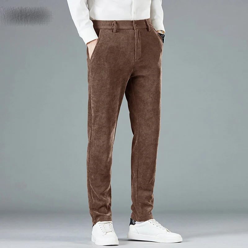 Autumn Winter Straight Man Pants Casual Slim-Fit Long Trousers Male Elastic Corduroy Pants Y2k Vintage Mens Pants3