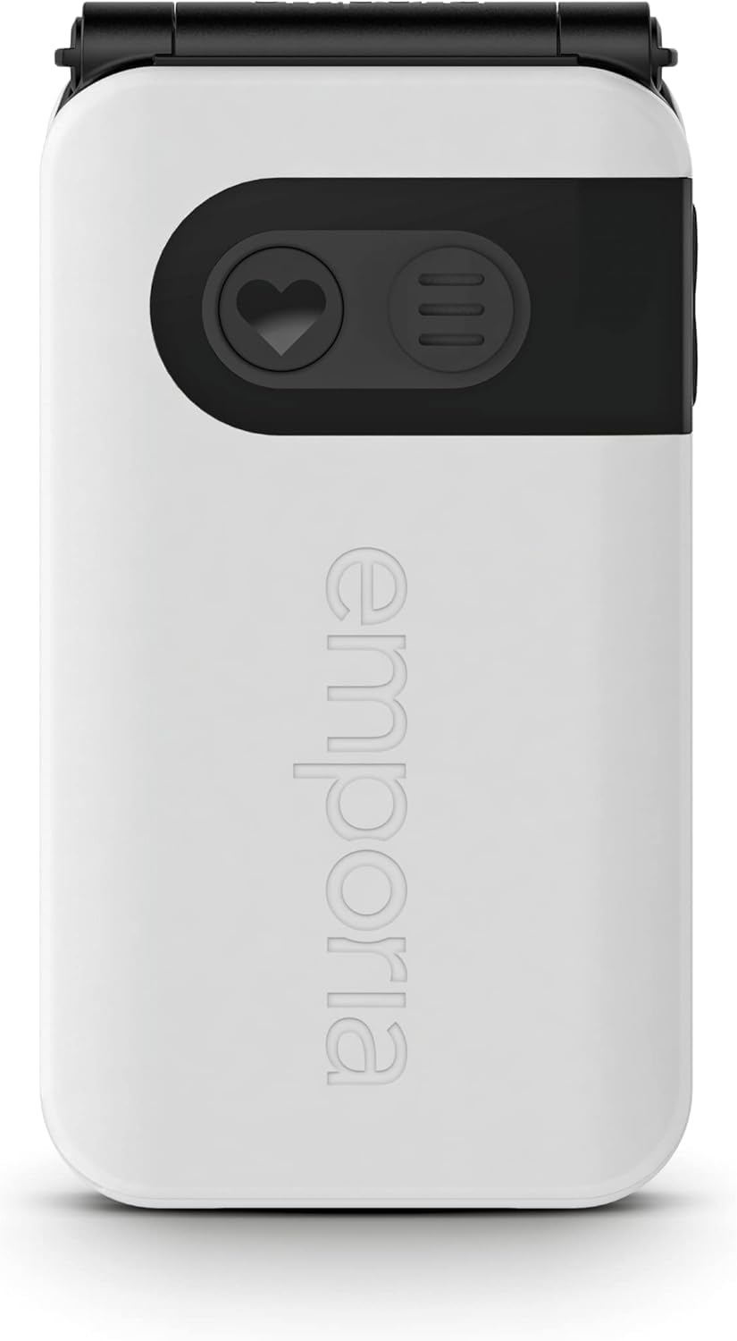 Emporia SIMPLICITYglam.4G telefon komórkowy dla seniorów bez umowy, składany telefon komórkowy z dużymi przyciskami, przycisk alarmowy, kolorowy wyświetlacz 2,8", wysoka głośność, wolt, 3 przyciski
