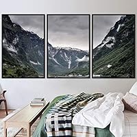3 Piece Framed Canvas Wall Art Lake Landscape Canvas Prints Home Artwork Decoration for Living Room,Bedroom - 16