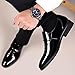 Men's Dress Shoes Oxford Formal Classic Business Shoes Casual Wedding Faux Patent Derby Shoe Black