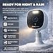 AlfredCam Plus 2 Smart Home Security Camera 2.5K, WiFi 2.4 & 5GHz, Indoor/Outdoor, IP65 Waterproof, LED Spotlight, Two-Way Audio, Color Night Vision, Baby/Pet Cam, App Powered (100M+ downloads)