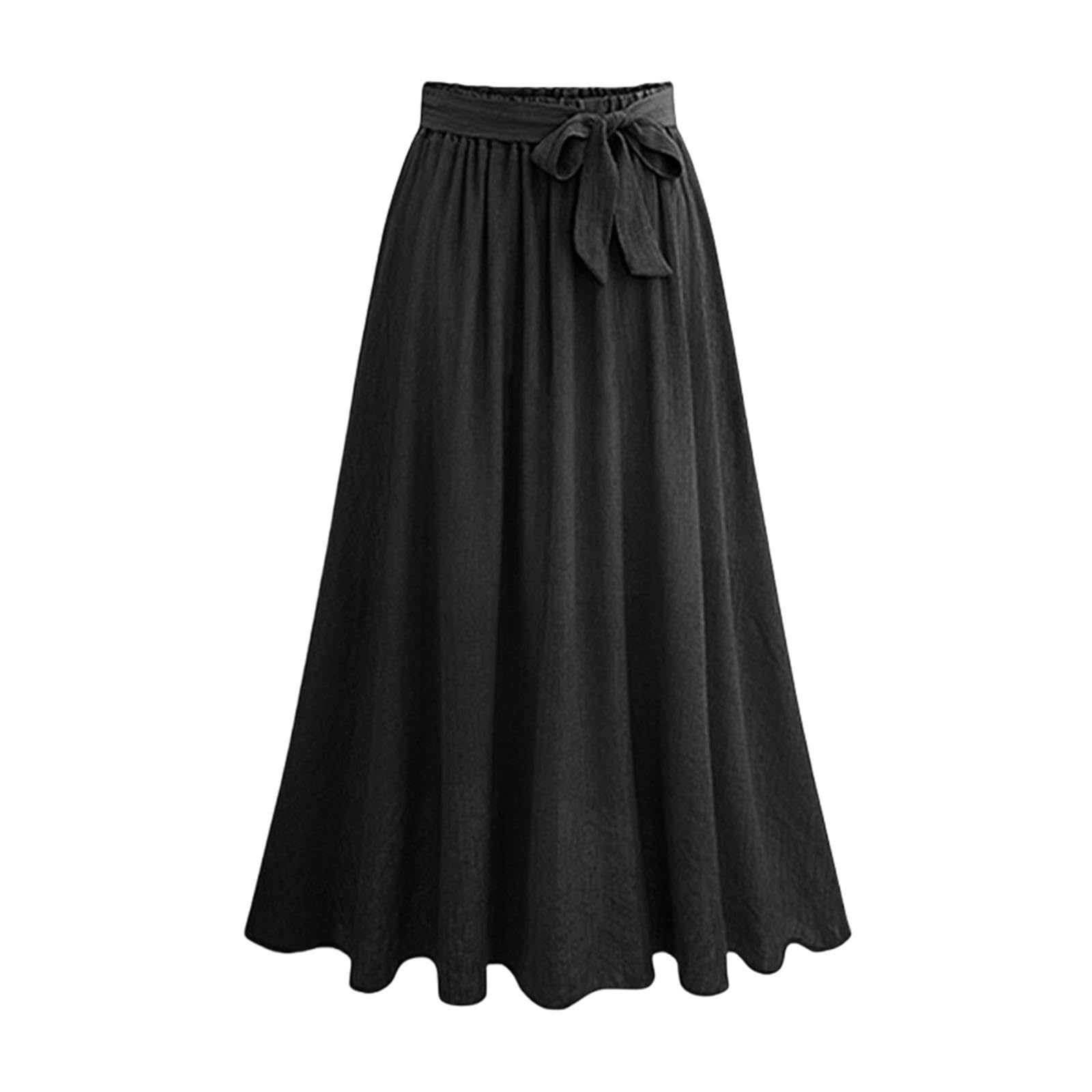 Spódnice damskie plus size spódnica midi - wiosna lato wygodna marszczona długa plisowana spódnica, modna i wszechstronna