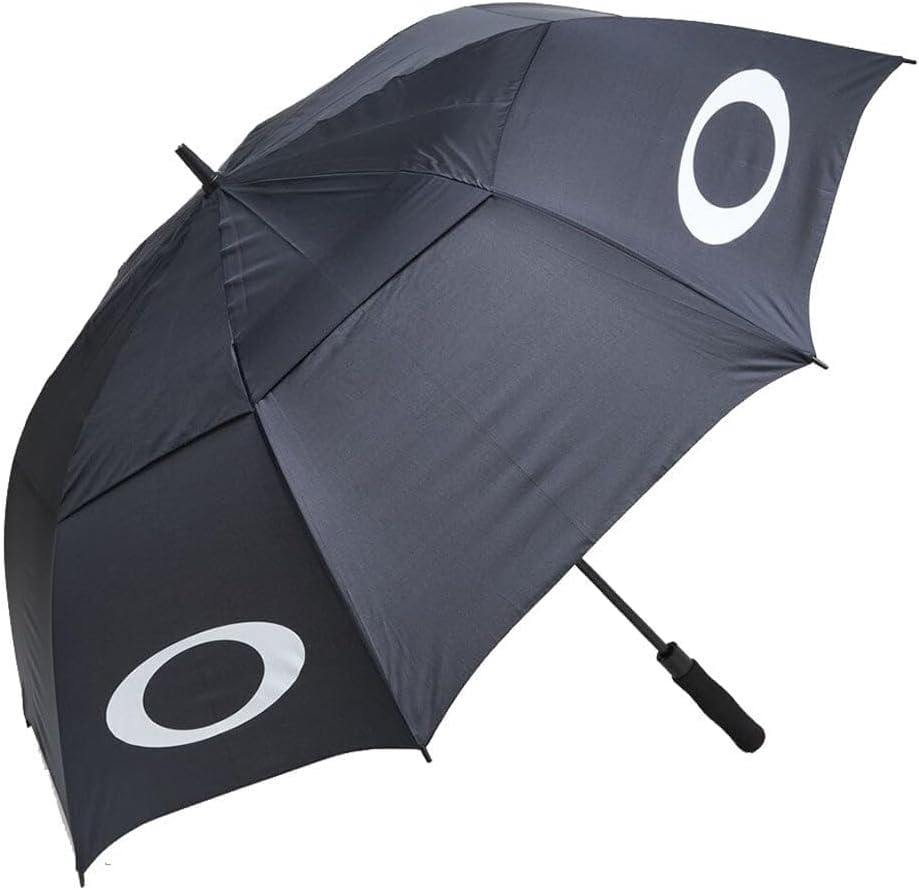 Oakley Turbine Umbrella, Blackout, Waterproof Polyester, Ergonomic Rubber Handle, Hook-And-Loop Fasteners Tab Closure (FOS901214-02E-U)