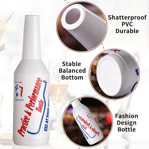 Botella de licor blanca para entrenamiento de barmending de estilo 7