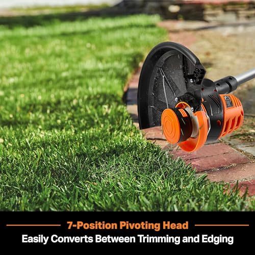 Image of LawnMaster 20VMWGT 24V Max 13-inch Lawn Mower and Grass Trimmer 10-inch Combo with 2x4.0Ah Batteries and Charger