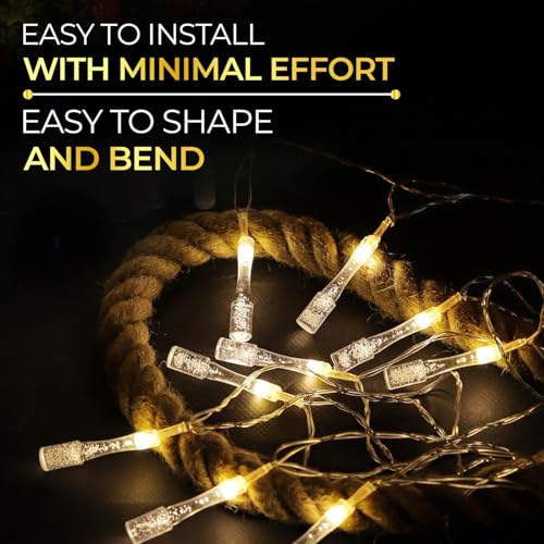 Image of Lexton Fairy 14 Bottle Shape Drop LED String Light | 14 LED, Plug Sourced, 4 Meter Long | Suitable for Diwali, Birthday, Festival, Wedding, Party, Patio, Lawn, Restaurants (Pack of 1, Warm White)