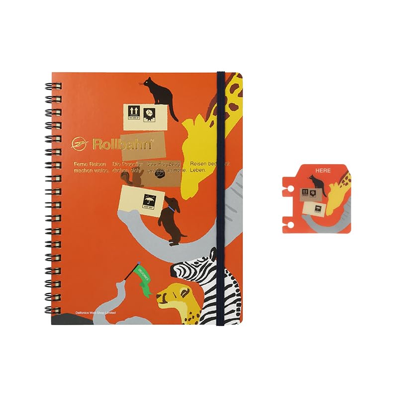 Rollbahn Pocket Memo L Animal Set with Bookmark 5mm Grid Made in Japan