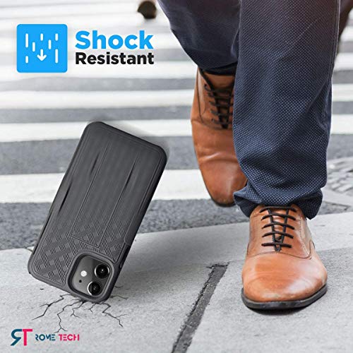 Rome Tech Holster Case Belt Clip For Iphone 12 Pro / Apple Iphone 12 - Slim Heavy Duty Shell Belt Holder Combo - Cover With Kickstand #TOP5