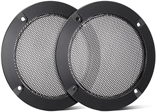 Facmogu 2PCS 8in Woofer Steel Mesh Grill, Black Speaker Grills Cover Guard for Home Audio DIY Car Speaker Replace & Protection, Waffle Speaker Grill with 8PCS Screws