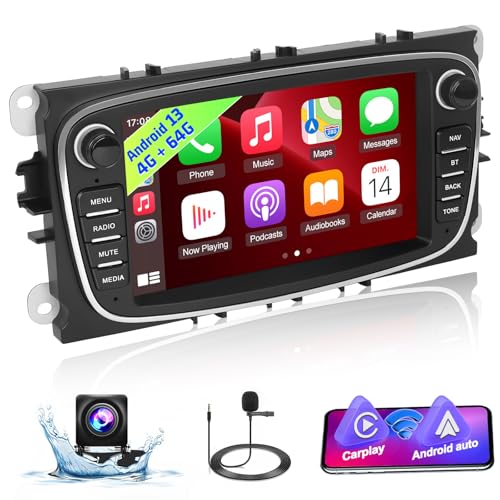 【Navigazione GPS e connessione WiFi】 L'autoradio per Ford Focus è dotata di navigazione GPS integrata e supporta mappe offline e online. Attraverso la connessione WiFi/Hotspot, le mappe online possono funzionare perfettamente, ed è anche possibile scaricare le applicazioni necessarie dall'APP store, come YouTube, Tiktok, ecc, per arricchire la vostra vita in auto e rendere i viaggi non più noiosi
