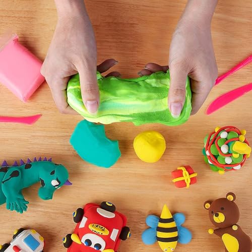 Image of Promote Trader Air Dry Magic Clay 12 Colors Combo Modeling Clay & Dough, Best Gift for Boys & Girls Age 3-12 Year Old (0A)