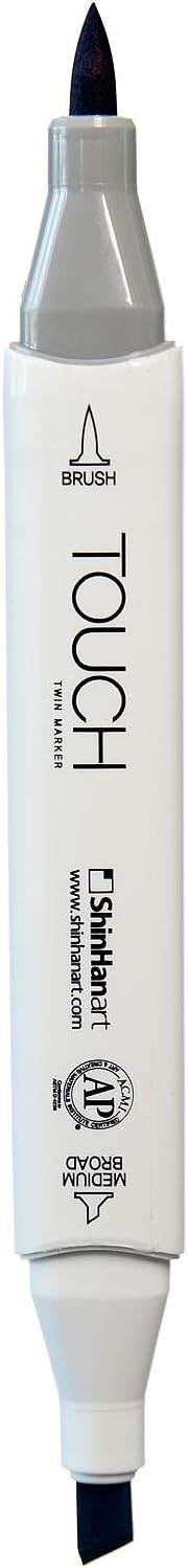 ShinHan Touch Twin Brush Markers Primary Cyan B261 [Pack of 3 ]