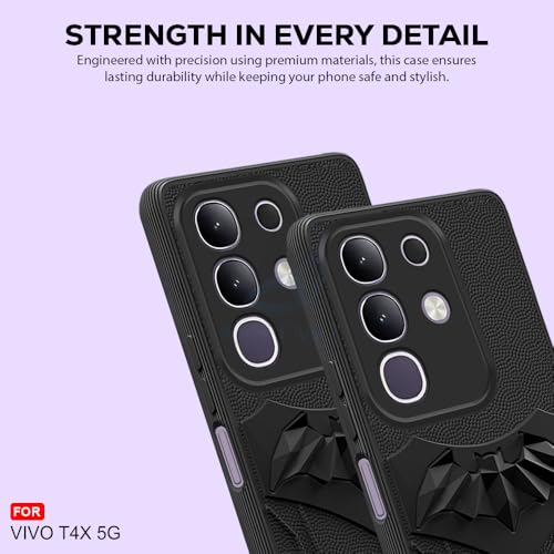 Image of AESTMO Back Cover for Vivo T4X 5G / Z10X 5G / Y31 Pro 5G | Stylish | Soft Silicone | Shockproof | Camera Lens Protection Back Cover for Vivo T4X 5G / Z10X 5G / Y31 Pro 5G (Black)