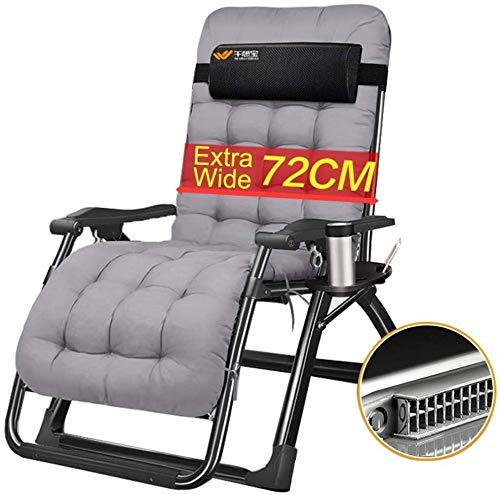 Chaise de pause déjeuner zéro gravité rembourrée patio extérieur et fauteuil inclinable plage