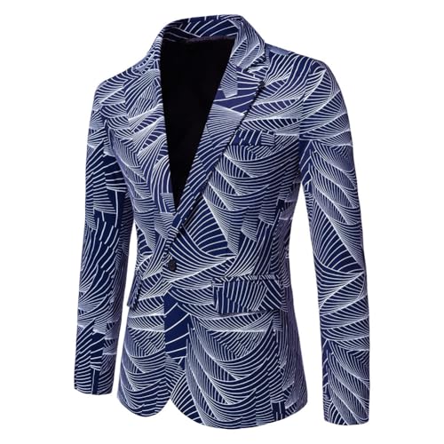 Mens Floral Slim Fit Blazer Stylish One Button Party Suit Jackets2