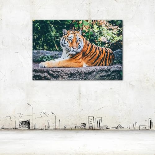 Tableau sur toile tigre pour habiller un mur vide avec un art mural animalier de salon
