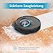AIRROBO Saugroboter, Staubsauger Roboter mit 4000 Pa Saugkraft, Roboterstaubsauger mit Ladestation, P25 Saugroboter ohne Wischfunktion für Teppich Tierhaare Hartböden, APP Steuerung, 120 Min Laufzeit